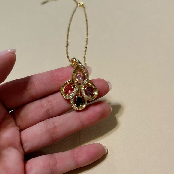 Vintage flower necklace N702 - Picture 4 of 5